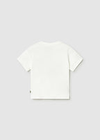 Mayoral tricou baieti cu aplicateie 12-48 luni Crem-Masina