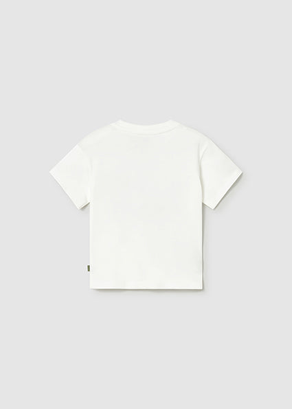 Mayoral tricou baieti cu aplicateie 12-48 luni Crem-Masina