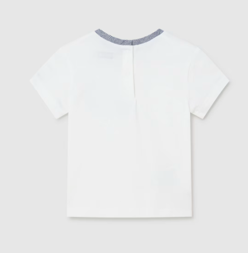 Mayoral tricou baieti cu buzunarel 12-36 luni, Alb Imagine secundară a produsului