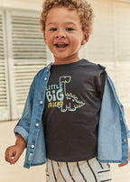 Mayoral tricou baieti cu dinozauri 6-48 luni Licorice