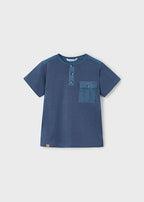 Mayoral tricou baieti cu guler rotund 5-10 ani Midnight