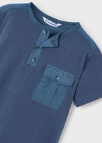 Mayoral tricou baieti cu guler rotund 5-10 ani Midnight