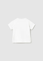 Mayoral tricou baieti cu imprimeu 0-18 luni Alb