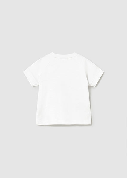 Mayoral tricou baieti cu imprimeu 0-18 luni Alb