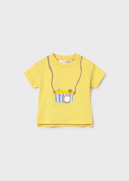 Mayoral tricou baieti cu imprimeu 0-18 luni Mustar