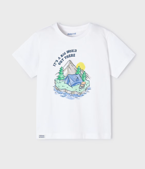 Mayoral tricou baieti cu imprimeu 2-9 ani Alb-Riviera