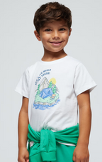 Mayoral tricou baieti cu imprimeu 2-9 ani Alb-Riviera