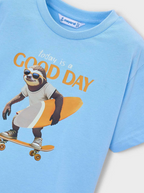Mayoral tricou baieti cu imprimeu 4-10 ani Celeste „Good Day”
