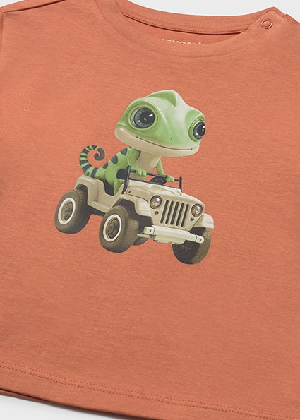 Mayoral tricou baieti cu imprimeu animale 12-48 Clay Imagine secundară a produsului