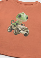 Mayoral tricou baieti cu imprimeu animale 12-48 Clay