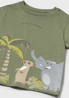 Mayoral tricou baieti cu imprimeu Jungle 12-48 luni Sauge