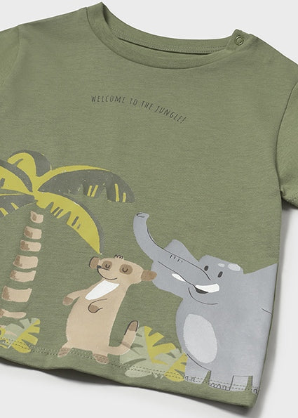 Mayoral tricou baieti cu imprimeu Jungle 12-48 luni Sauge