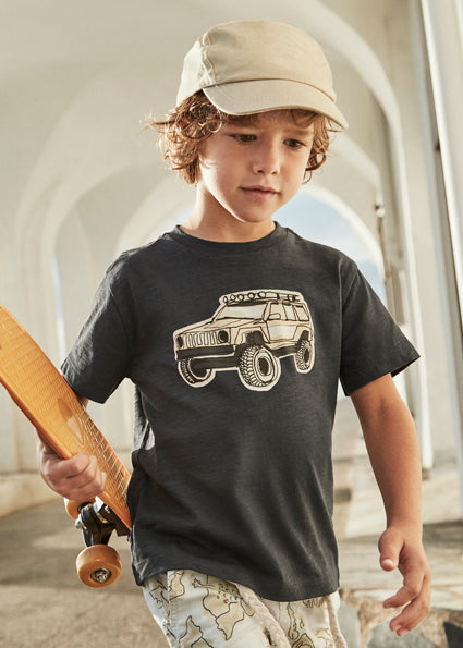 Mayoral tricou baieti cu imprimeu masina 5-10 ani Asfalt