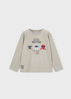 Mayoral tricou baieti cu maneca lunga 5-10 ani Piedra cu roboti