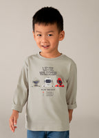 Mayoral tricou baieti cu maneca lunga 5-10 ani Piedra cu roboti