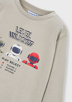 Mayoral tricou baieti cu maneca lunga 5-10 ani Piedra cu roboti