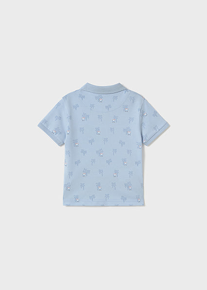 Mayoral tricou baieti de tip Polo cu imprimeu 12-48 luni Sky cu palmieri