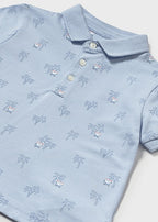 Mayoral tricou baieti de tip Polo cu imprimeu 12-48 luni Sky cu palmieri