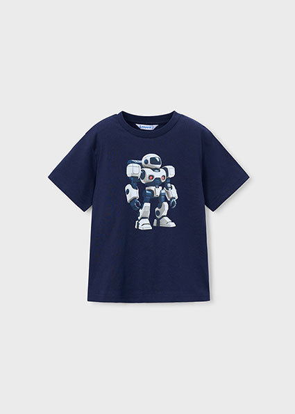 Mayoral tricou baieti de vara 5-10 ani Navy blue cu robot