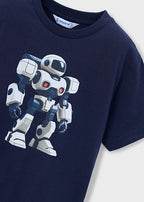 Mayoral tricou baieti de vara 5-10 ani Navy blue cu robot