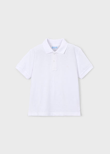 Mayoral tricou baieti de vara polo basic 5-10 ani Alb