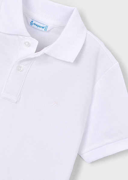 Mayoral tricou baieti de vara polo basic 5-10 ani Alb