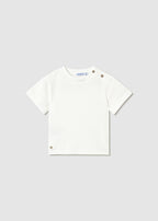 Mayoral tricou baieti din material texturat 12-48 luni Alb