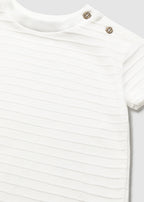 Mayoral tricou baieti din material texturat 12-48 luni Alb