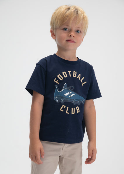 Mayoral tricou baieti cu ghete de fotbal 5-10 ani Navy Blue