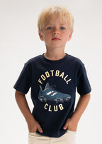 Mayoral tricou baieti cu ghete de fotbal 5-10 ani Navy Blue