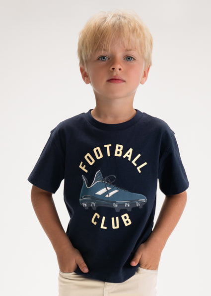 Mayoral tricou baieti cu ghete de fotbal 5-10 ani Navy Blue