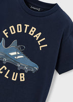 Mayoral tricou baieti cu ghete de fotbal 5-10 ani Navy Blue