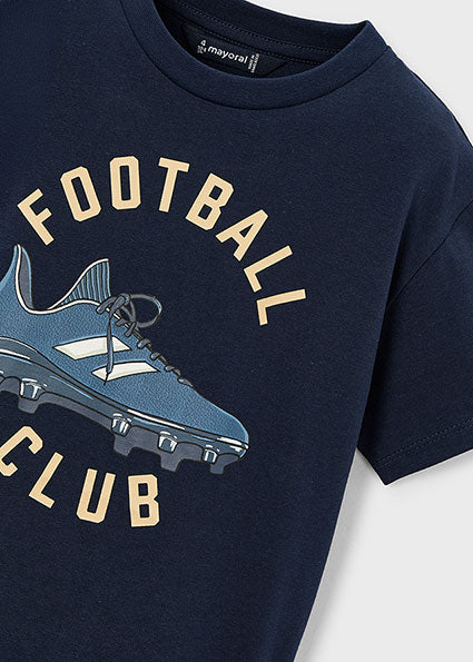 Mayoral tricou baieti cu ghete de fotbal 5-10 ani Navy Blue