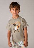 Mayoral tricou baieti cu imprimeu 5-10 ani Taupe Good Day