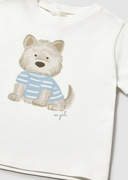 Mayoral tricou baieti cu imprimeu catelus 12-48 Nata Imagine secundară a produsului