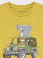 Mayoral tricou baieti imprimeu Safari 12-48 luni Gold