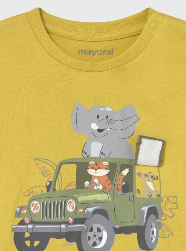 Mayoral tricou baieti imprimeu Safari 12-48 luni Gold