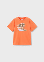 Mayoral tricou baieti cu imprimeu surf 5-10 ani Peach