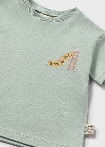 Mayoral tricou baieti cu imprimeu tobogan 0-18 luni Matcha