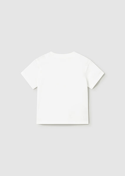 Mayoral tricou baieti interactiv 12-48 luni Alb cu dino si camera foto Imagine secundară a produsului