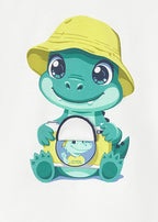 Mayoral tricou baieti interactiv 12-48 luni Alb cu dino si camera foto