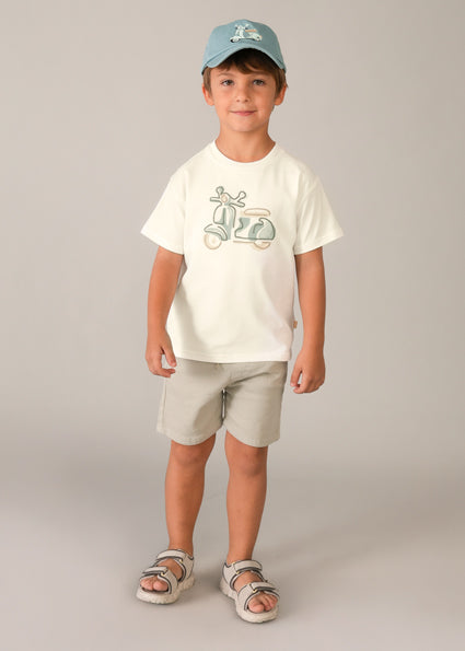 Mayoral tricou baieti cu motocicleta brodata 5-10 ani Nata