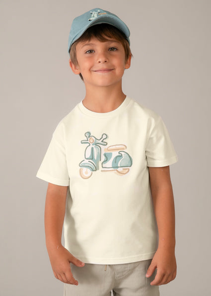Mayoral tricou baieti cu motocicleta brodata 5-10 ani Nata