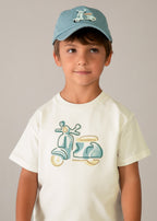 Mayoral tricou baieti cu motocicleta brodata 5-10 ani Nata