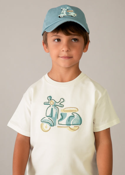 Mayoral tricou baieti cu motocicleta brodata 5-10 ani Nata
