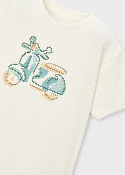 Mayoral tricou baieti cu motocicleta brodata 5-10 ani Nata