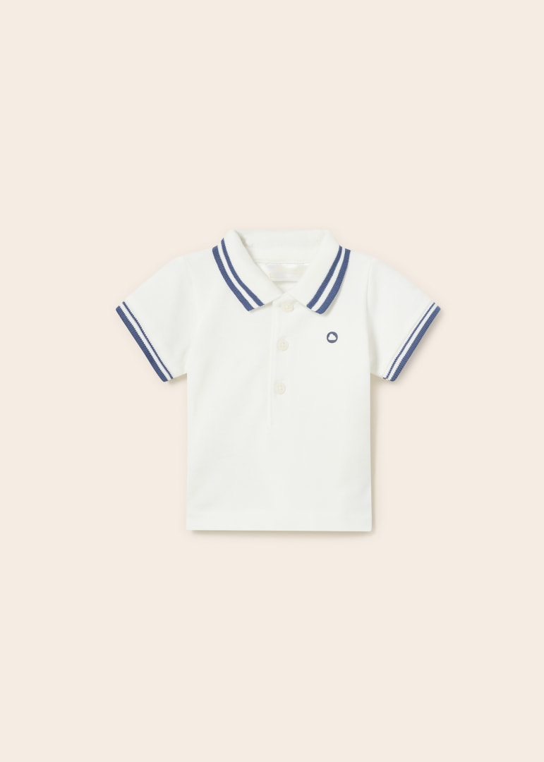 Mayoral tricou baieti polo 0-18 luni, Alb