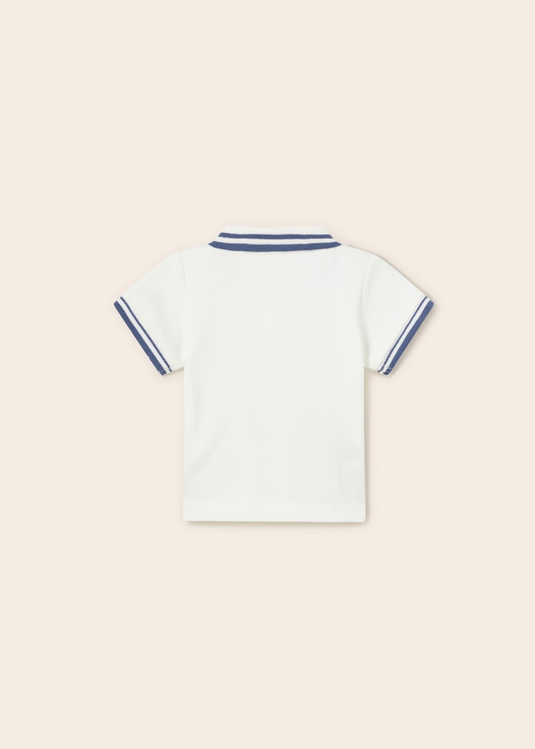 Mayoral tricou baieti polo 0-18 luni, Alb Imagine secundară a produsului