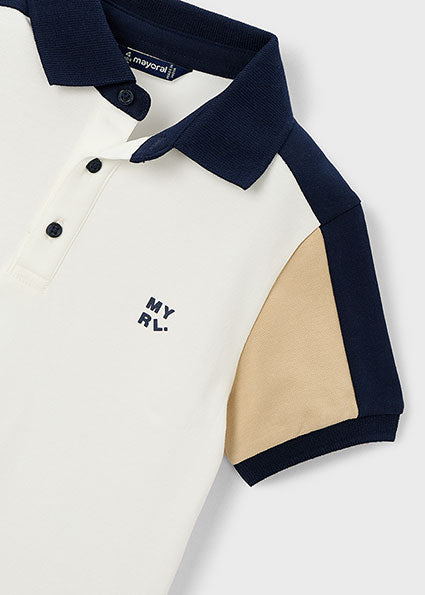 Mayoral tricou baieti tip polo 4-10 ani Nata-Walnut