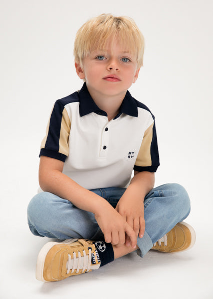 Mayoral tricou baieti tip polo 4-10 ani Nata-Walnut